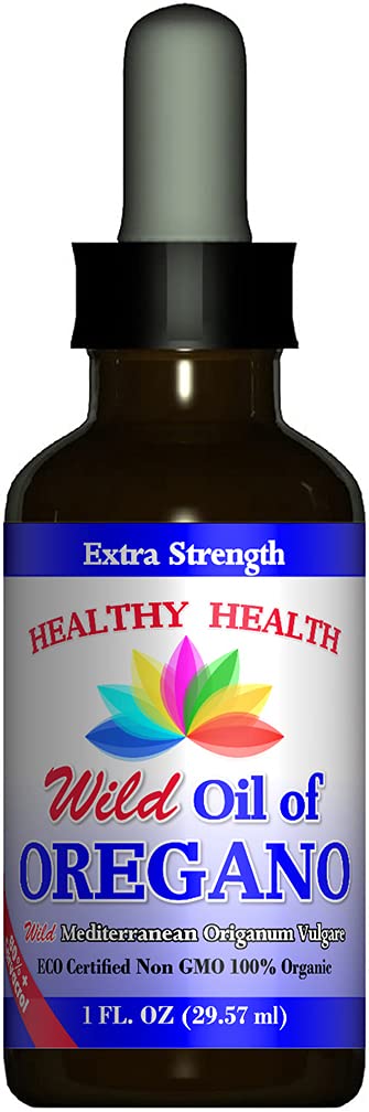 Oregano Oil - Wild Araşdırma - ECO Certified Extra Strength 83% Carvacrol, maye, Immune Support, Vegan, Aceite de Oregano, Non GMO 1 fl. OZ