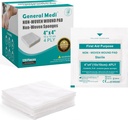 General Medi Sterile Gauze Sponges, 4" x 4" No-Woven Wound Pads - Individualmente Wrapped Highly Absorbent Sponges Pads for Cushioning Minor Wounds, Cuts & Burns Wound Care (60 Packs, 120 Pieces Total)