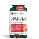 Nature's Push Super Potent Hawthorn Berry Supplement 10:1 Extract 675mg Capsules for Digestion Heart Health, Glycemic Support-Extra Strength Non-GMO Gluten Free Vegan GMP USA (60 Count (Pack of 1))