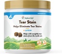 NaturVet Lutein Tear Stain kosttilskudd for hunder og katter - hindrer Tear Stains for hund, Cat Breeds - Inkluderer Oregon Grape Root, Marshmallow Root, Cranberry Extract - 120 Ct.