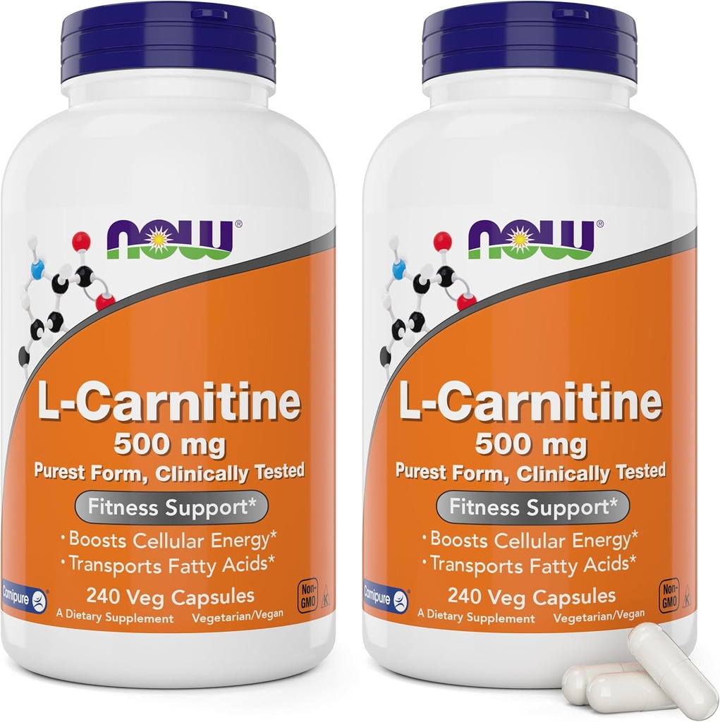 Orain L-Carnitine 500 mg, 240 Veg Caps (Pack of 2)
