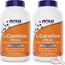 Now Foods L- Carnitin 500 mg, 240 Veg Caps (pakke med 2)