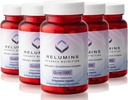 Relumins Advance Nutrition Gluta 1000 - Reduced L- Glutathione, Alpha Lipoic Acid & Rose HIPS, Antioxidant Support for Skin & Celk Wellness, Made in USA - 30 Kapsle x 5 Lahvičky (75- Day Supply)