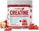 Creatine Monohydrate Gummies 5 גרם לגברים ונשים, 120 חניכיים סוכר עם 200 Mg מגנזיום Glycinate, 200 Mg L-Threonate עבור תמיכה שרירים, אנרגיה Boostst
