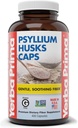 Yerba Prima Psyllium Husks 모자, 625 mg, 400 캡슐 - 남성과 여성을위한 천연 섬유 - 일반 지원 보충교재
