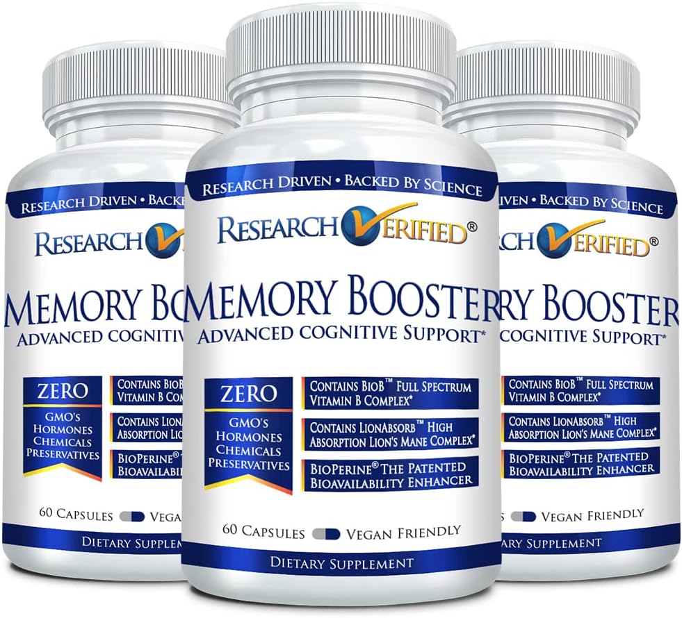 Araştırma Gerçekleştirilmiş Memory ATM - Nootropic Supplement - Geliştirilmiş Cognition ve Memory - Lion's Mane, Ginkgo Biloba, BioPerine - 3 Moon Supply - Non-GMO - Made in the USA