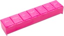 EZY DOSE Weekly (7 jours) Daily Pill Case, planificateur de médicaments, organisateur de vitamines, contenant supplémentaire, pratique et facile à utiliser, grands compartiments, rose, amis des voyages, fabriqués aux États-Unis, sans BPA