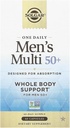 Solgar One Daily Men 's Multi 50 + Viso kūno Parama vyrams 50 ir vyresnio amžiaus žmonėms Labai Absorbable Pavėluotas spaudai Širdies, Energijos, Stresas, Raumenys, Kaulai, ProState Support Vitaminas 60 Vegan kapsulės, 60 Paslaugos