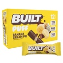BUILT Bar Puff Protein Bars - Banana Cream Pie - 17g Protein Snack Bars with Collagen - Calorie Conscious & Gluten Free - 12 Count