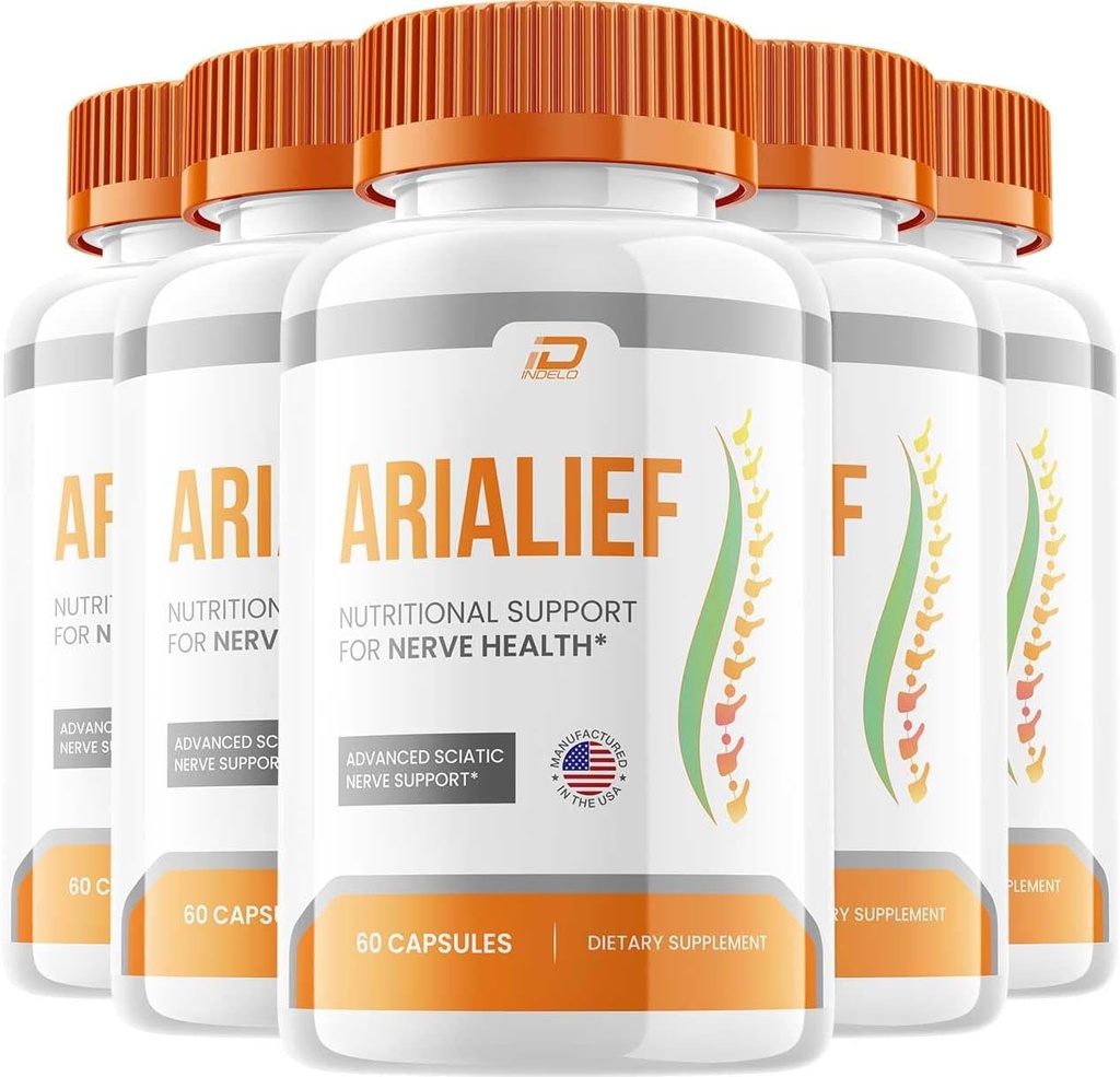 Cápsulas Arialief, Suplemento Arialief Advanced, Todas as fórmulas naturais para manter níveis saudáveis, Fórmula diária de força máxima, Arialif Avaliações (5 Pack - 300 Cápsulas)