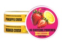 LyvWel 56mg Caffeine Energy Pouches – Pink Lemonade, Pineapple Crush, Mango Crush – Fruity Clean Energy & Focus Boost with Guarana – 3-Pack Sampler (48 Total Pouches)