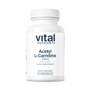 Vital Nutrients Acetyl L-Carnitine 500mg - Brain, Memory, and Cognitive Support Supplement* - Vegan - Gluten, Dairy, Soy Free - Non-GMO - 60 Capsules