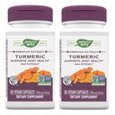 Nature's Way Turmeric Max Potency Premium Extract - Turmeric Supplement for Joint Support* - with Turmeric Extract - for Men & Women - Gluten Free - 60 Vegan Capsules (Pack of 2)
