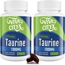 Taurine 1000mg - Liposmal Taurine Amino acid trợ cấp cho tim, gan và não, Longevity, tập thể dục cao, Vegan & Gluten Free (60 mềm - 2 Pack)