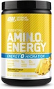 Optimum Nutrition Amino Energy Powder Plus Hydration, med BCAA, Electrolytes och koffein, Pineapple Twist, 30 portioner (Packaging May Vary)