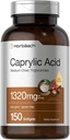 Horbaach Caprylic Acid 1320mg supplement | 150 Softgel Capsules | from MCT Oil - Non-GMO " Gluten Free