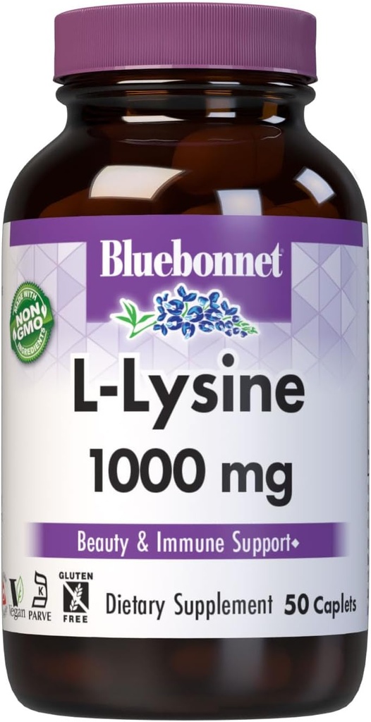Bluebonnet L-Lysine 1000 mg Caplets 50