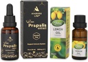 Organic Propolis Extract 30ml & 100% Natural Pure Lemon Esential Oil 20ml Next 124; Propolis Alcohol- Free, Immune System Support Next 124; DIY, Candle Making for Diffuser