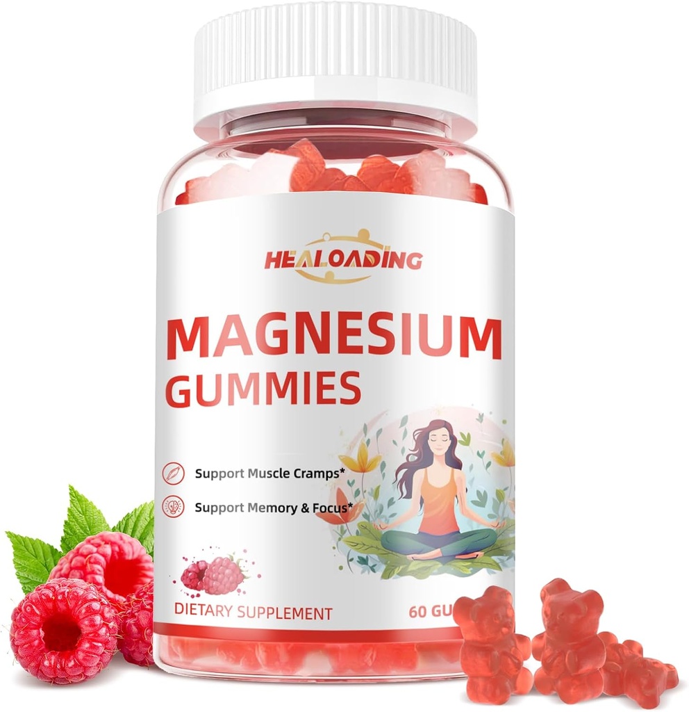 Magnesium Gummies for Men Women Natural Magnesium Citrate Gummy Supplement Sugar Free Supports Muscle Relaxation, Energy Metabolism