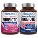 Probiotic Bundle, 4-in-1 Feminine Probiotic (30ct) & Supreme Restore Probiotic (60ct), 2 Packs, Cranberry Vaginal Support, GI Tract Balance, Vegan, Non-Dairy