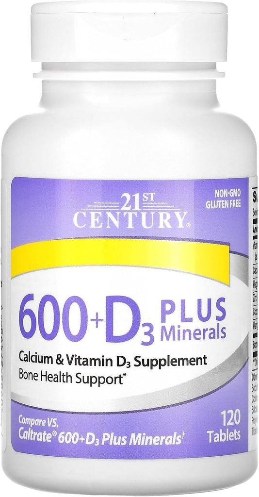 21 ศตวรรษที่ Calcumium 600 บวก D+ Minerals Caplets 120 Company (27498)
