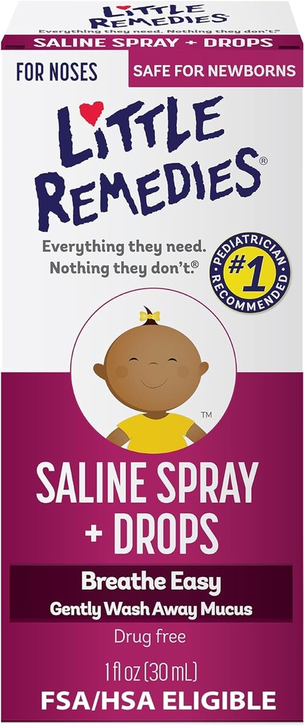 Little Remedies Noses Saline Sprey Drops, 1 Fl Oz