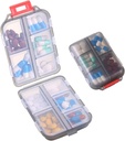 1Pack potovalne tablete Organizator - 10 Kompartmenti tablete zaboj, Kompaktna in Prenosne tablete Box, kot nalašč za na-the-Go shranjevanje, tablete imetnik za torbico siva