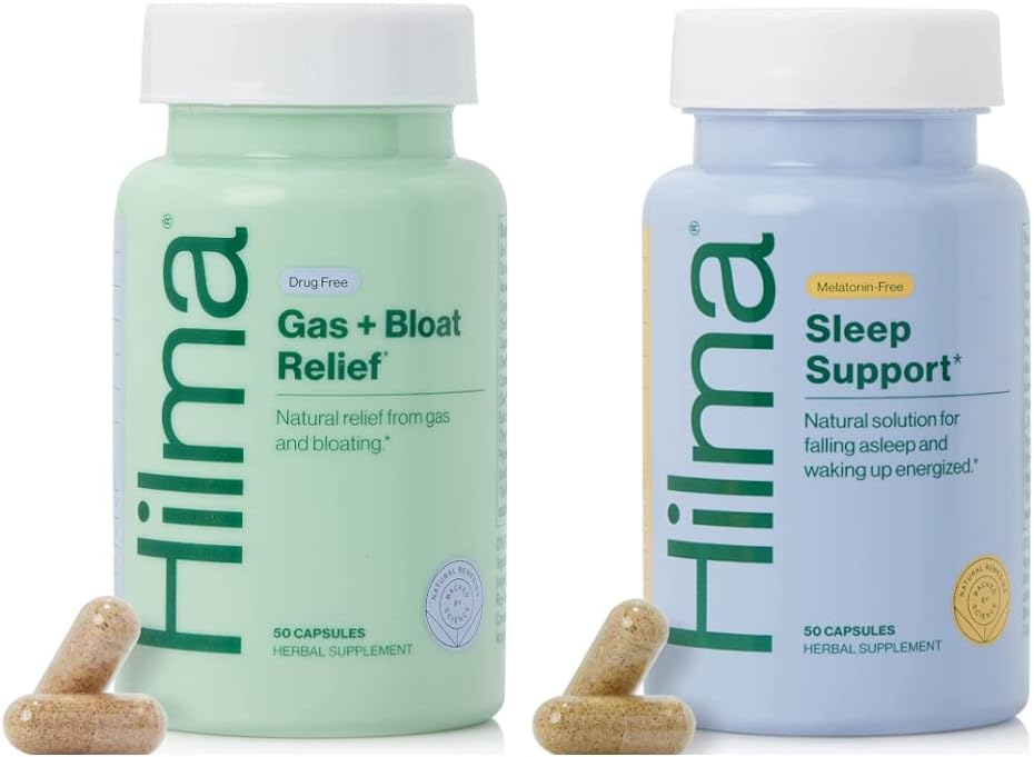 Hilma Gas Naturala eta Bloating Relief and Sleep Support Bundle