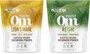 OM MUSHROOM SUPERFOOD 7.05oz Bundle, Lions Mane & Reishi Organic Mushroom Powder, 200 Services