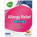 AXIV Allergy Relief Softgels, Antihistamine Medicine & Cold Symptom Relief, Dye-Free Liquid Gels, 25 mg Diphenhydramine HCl, Runny Nose, Sneezing, 24 Count (24 Softgels)