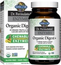 Garten des Lebens Dr. Formulierte Verdauungsenzyme mit Papain, Bromelain, Lipase für Verdauung & Nährstoffabsorption – Organic Digest+ - Vegan, Glutenfrei, Non-GMO, Tropical Fruit Flavor, 90 Chewables
