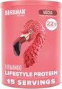 BIRDMAN Fitmingo Proteína Vegan Powder con Inositol, Boosters de coláxeno, ácido hialurónico e vitaminas | Low Carb, Dairy Free, Low Calorie | 23g Proteína de Blueberry con Myo-Inositol