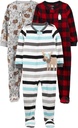 Simple Joys per Toddlers de Carter i el Flame dels nois del Nadó resistant Fleence Fleece Pajamas, paquet de 3