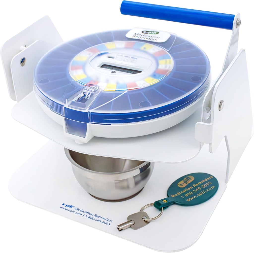 Postaja e-Pill MedTime Pro - Napredno zaklenjen avtomatski razdelilnik tablet - Clear Lid