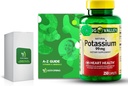 Potassium 99 mg, 250 Caplets Bundle with Exclusive Vitamins & Minerals A to Z - Better Light&Spring Guide