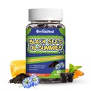 Black Seed Oil Gummies, Organic Black Cumin Seed Oil Gummies, Black Cumin Seed Oil Organic 500mg, Chewable Black Seed and Honey Gummies, Vegan, 60 Gummies