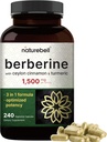 Berberine Supliment 1500mg cu 1000mg Ceylon Scorțișoară & 300mg Turmeric, 240 Veggie Capsule 