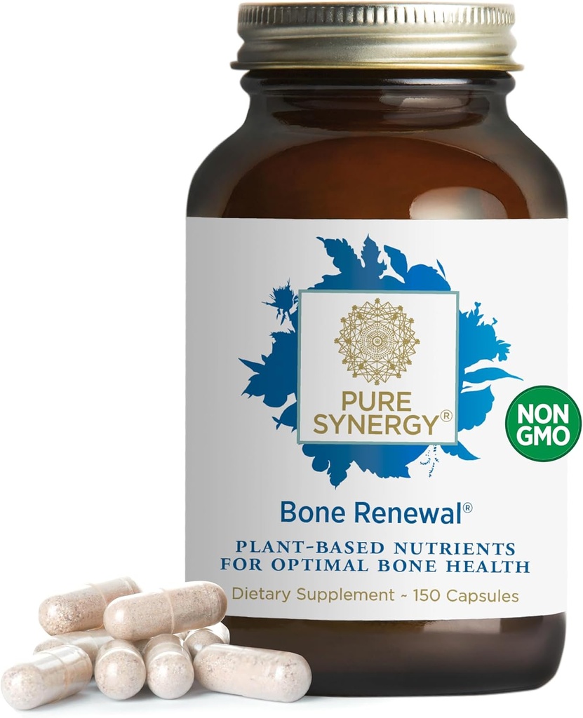 PURE SYrEGY Bone Renewal biotecni amb Co factors Natural, Vegan suplementaris amb vitamina D3, K2, Magnesi, & Boron 2880 per Lasting Bone La força (150 Capules)