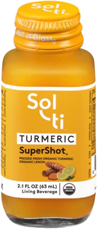 Sol-ti Organic Turmeric SuperShot İçki, Black Pepper Birləşdirilməsi, SuperFood, 12 Paket (2.1 Fl oz)