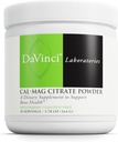 DAVINCI Labs Cal-Mag Citrate Powder - Apoia a saúde ósea * - Suplemento dietético con vitamina D2, magnesio e calcio - Vegetariano - Gluten-Free - 30 servizos