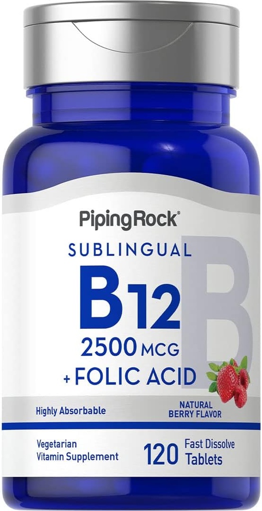 Pipecing Rock Vitaminas B12 Poliežuvinis 124; 2500 µg