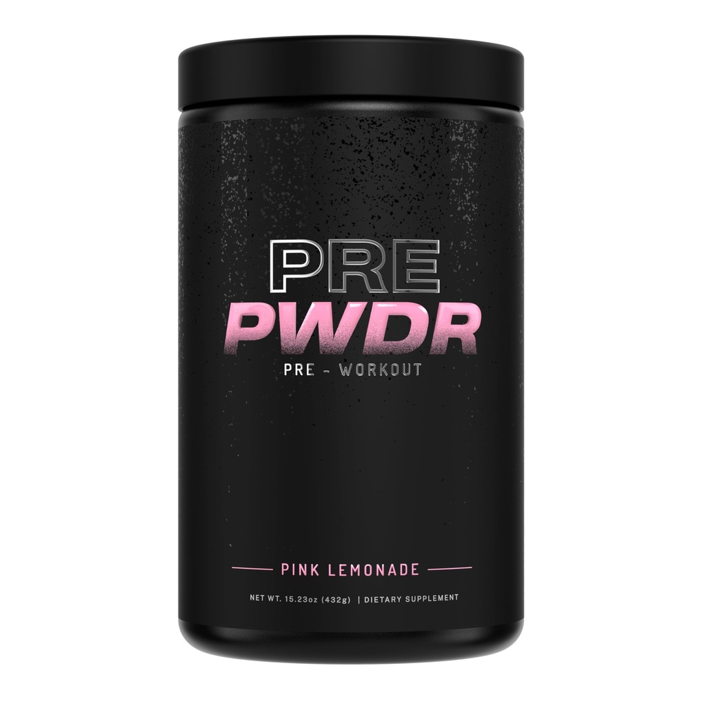 PWDRS Pre-Workout Powder, All Natural Pre Workout for Energy, Pump, Endurance & Strength, with Caffeine (Pink Lemonade)