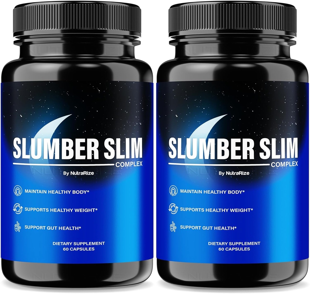 (2 Pack) Slumber Slim Отслабване, Официален SlumberSlim Complex Formula, All Natural Pills to Support Fitness and All Wellness, Premium Keto капсули, Slumber Slim Reviews (120 капсули)