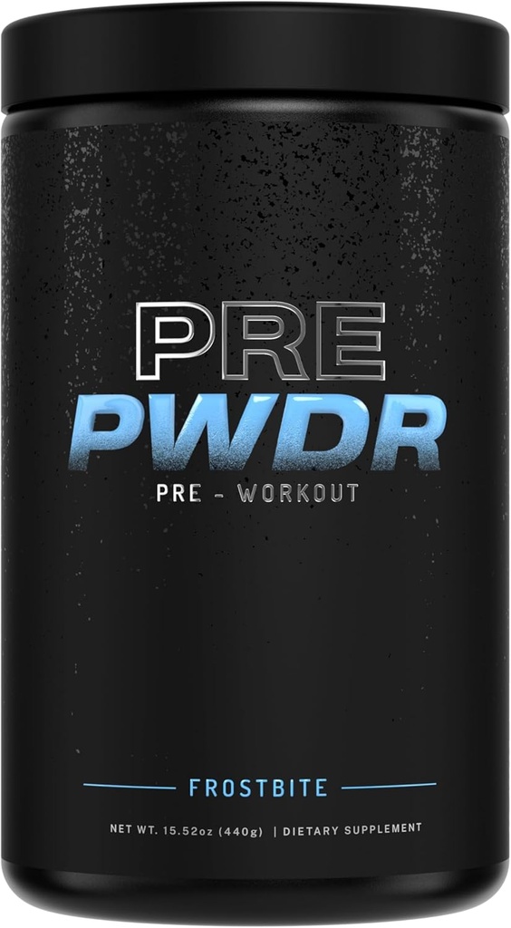 PWDRS Pre-Workout Powder, All Natural Pre Workout for Energy, Pump, Endurance & Strength, met cafeïne (Frostbite)