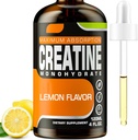 Creatina mono-hidratada, Creatina líquida para massa muscular, força, Glute, Booty & Endurance - Creatina para mulheres e homens com Colágeno hidrolisado & Trealose - 120 ml Creatina HCl (Lemon Flavor)