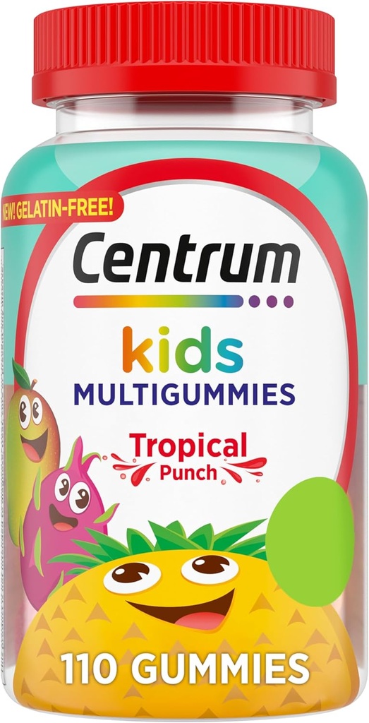 Centrum Uşaqlar Multivitamin Gummies, Tropik Punch, Natural Flavors, 110 Count, 110 Day Supply
