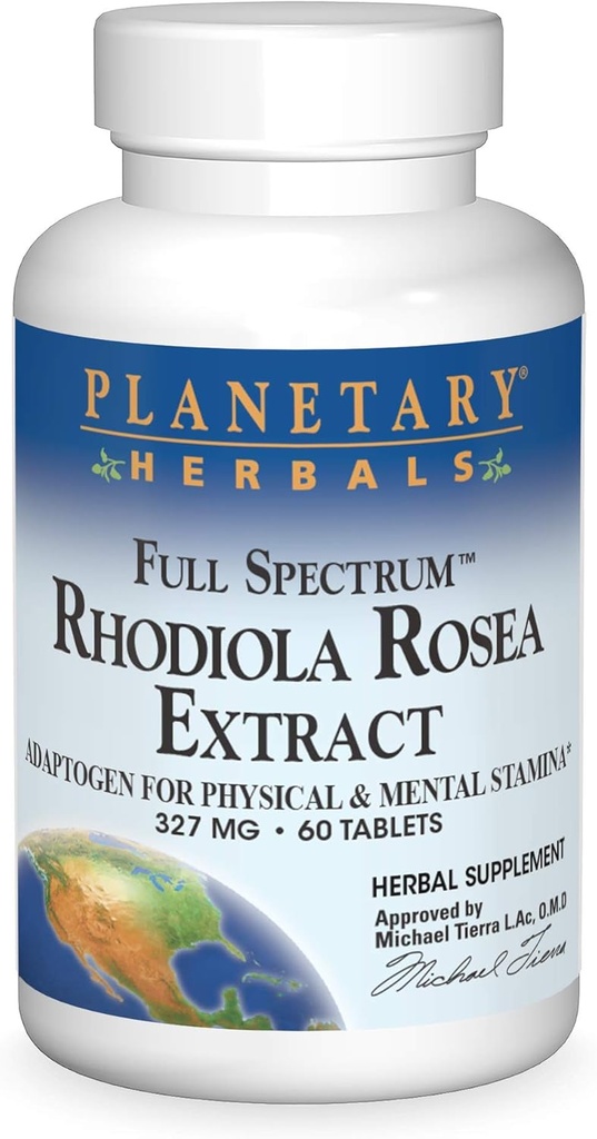 행성 초본 가득 차있는 스펙트럼 Rhodiola Rosea 추출물 정제, 60 조사