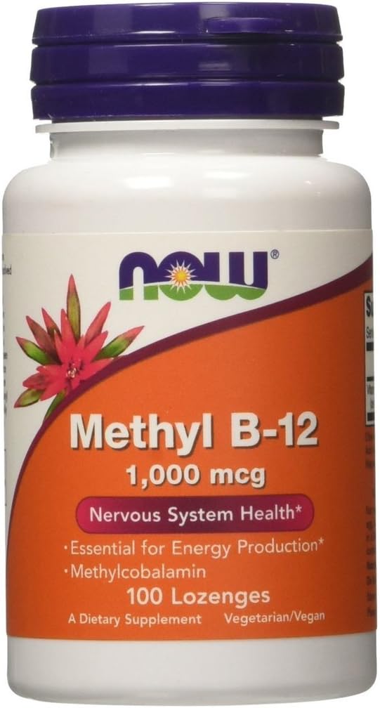 Methyl B-12, 1000mcg, 100 LOZ door nu Foods (pakket van 2)