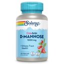 SOLARAY D-Mannose 1000mg with CranActin Cranberry Supplement 400mg, Urinary Tract Health & Bladder Support Capsules with Vitamin C, Vegan, 60 Day Guarantee, 60 Servings, 120 VegCaps (120 CT)