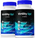 (2 Pack) Virtility Up Pills, Officiell VirtilityUp för män, stöder energi, uthållighet och prestanda, all naturlig stöd för övergripande välbefinnande, Male Capsules Review, Premium Formel (120 kapslar)